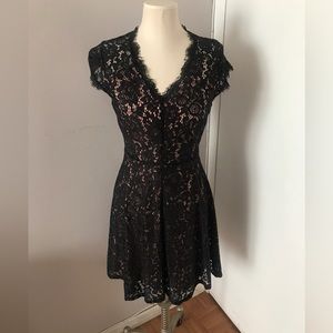 New H&M Black Lace Cocktail Dress Small